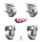 Service Caster 3 Inch Semi Steel Cast Iron Swivel Top Plate Caster Set with 2 Brake 2 Rigid SCC SCC-20S314-SSS-TLB-TP2-2-R-2 - alternate 2